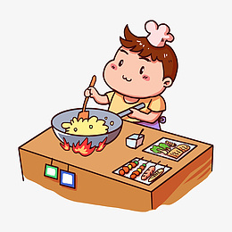卡通夜市炒饭小贩png免抠素材_新图网 https://ixintu.com 地摊经济 摆摊工具 经济复苏 小推车 摆地摊 厨师 地摊 夜市 小贩 摊位 撸串 炒饭 男孩
