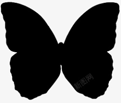 蝴蝶的黑色阴影素材