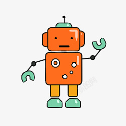 智能机器人玩具可爱机器人卡通插画高清图片