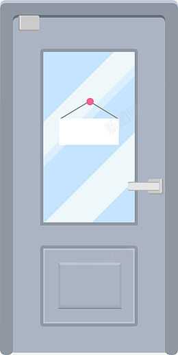 适量有窗户的门png免抠素材_新图网 https://ixintu.com 卡通 平面 装饰元素 门