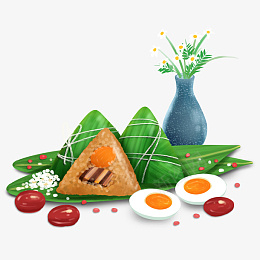 端午节传统食物png免抠素材_新图网 https://ixintu.com 端午节 粽子 食物 粽叶