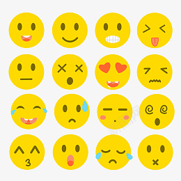 矢量EMOJI卡通可爱笑脸表情包png免抠素材_新图网 https://ixintu.com EMOJI 笑脸表情包 表情包 卡通 可爱 矢量 笑脸 简约 黄色