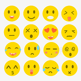 矢量EMOJI卡通可爱笑脸表情包png免抠素材_新图网 https://ixintu.com EMOJI 笑脸表情包 表情包 卡通 可爱 矢量 笑脸 简约 黄色