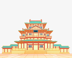 中国风古代楼房素材