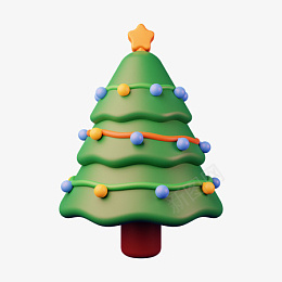 卡通圣诞树免抠素材png免抠素材_新图网 https://ixintu.com 卡通 圣诞树 3D 圣诞