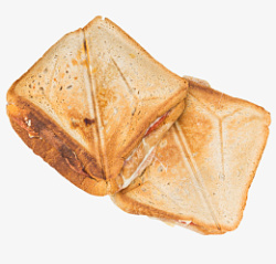 两个面包两个叠在一起的面包高清图片
