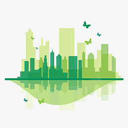 绿色生态城市建设png免抠素材_新图网 https://ixintu.com 城市建设 生态环保 绿色城市 绿色生态 新能源