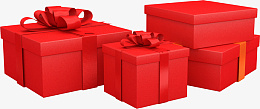 红色C4d礼物盒png免抠素材_新图网 https://ixintu.com 红色礼盒 礼盒 c4d 礼物盒