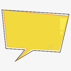波普对话框黄色简约综艺对话框高清图片