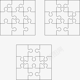 33拼图边框线100厘米宽AIai免抠素材_新图网 https://ixintu.com 拼图 免扣 AI PNG