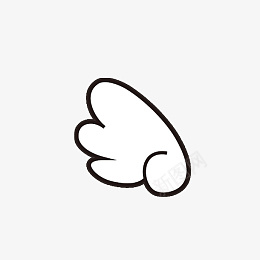 白色的翅膀免抠图png免抠素材_新图网 https://ixintu.com 长长的翅膀 飞翔的翅膀 卡通图案 卡通插画 免抠图 小翅膀