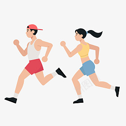 运动健身跑步的人物素材png免抠素材_新图网 https://ixintu.com 可爱的人物 扁平化人物 跑步的人物 运动的人物 插画人物 人