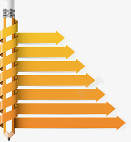 创意铅笔图表ai免抠素材_新图网 https://ixintu.com 创意铅笔图表 铅笔图表 铅笔 图表 箭头