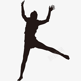 跳跃的人物剪影png免抠素材_新图网 https://ixintu.com 人物 黑色 跳跃 PNG装饰 PNG图形 装饰 矢量 矢量图