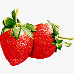 扣好的草莓红色鲜艳大草莓高清图片