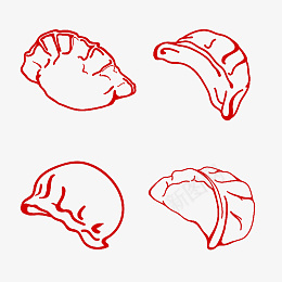 卡通手绘冬至饺子食物简笔画png免抠素材_新图网 https://ixintu.com 卡通手绘 冬至饺子 食物 简笔画