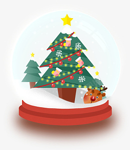 圣诞节圣诞树水晶球麋鹿元素psd免抠素材_新图网 https://ixintu.com 圣诞节 圣诞树 水晶球 麋鹿