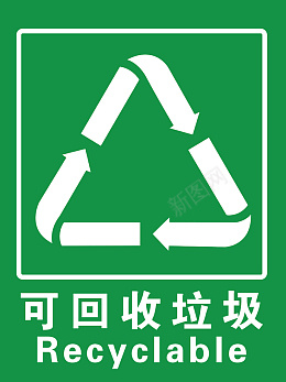 可回收垃圾标识png免抠素材_新图网 https://ixintu.com 垃圾桶贴纸 标识 垃圾桶 贴纸