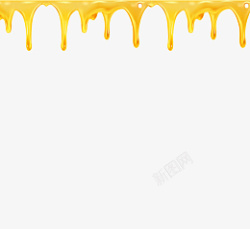 蜂蜜滴落黄色蜂蜜滴落装饰边框元素高清图片