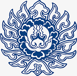 中国风蓝色花纹元素png免抠素材_新图网 https://ixintu.com 中国风 青花瓷 图纹 古典