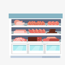 超市肉类货柜设计可商用元素素材