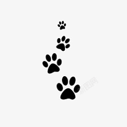 宠物狗脚印黑色宠物狗脚印素材高清图片