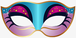 蓝紫色面具面具图形元素高清图片
