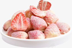 奶油冻干草莓素材