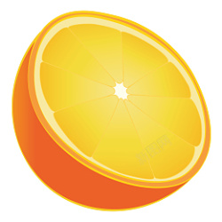 橙瓣橙色国潮风丰收季节半边橙高清图片