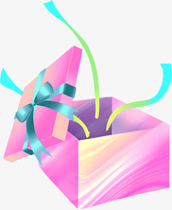 粉色礼物礼盒卡通素材