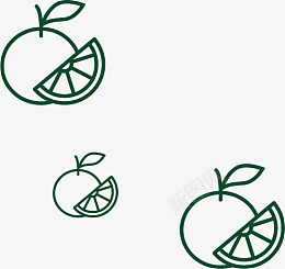 绿色橙子切片png免抠素材_新图网 https://ixintu.com 橙 橙子 切片 绿色