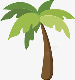 卡通仿真椰子树素材