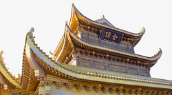 中国风金色宫殿屋顶素材