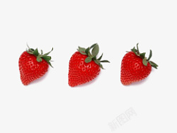 草莓红色三个草莓素材