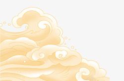 中国风云纹小标签装饰海浪样式云纹高清图片
