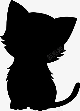 小猫黑色阴影png免抠素材_新图网 https://ixintu.com 猫 黑色 阴影 剪影