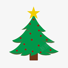 圣诞节卡通扁平圣诞树元素png免抠素材_新图网 https://ixintu.com 圣诞树 可爱 图案 圣诞 彩色 绿色 装饰