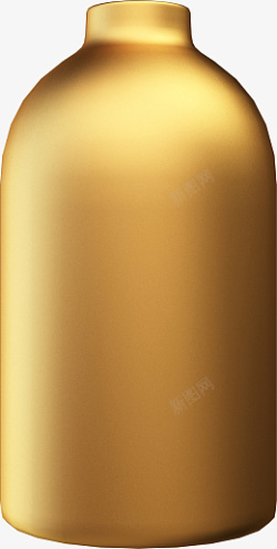 金色质感边框花瓶金属金色高清图片