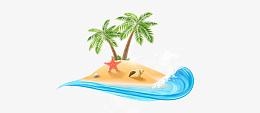 夏天沙滩椰树psd免抠素材_新图网 https://ixintu.com 夏天 沙滩 椰树 清凉