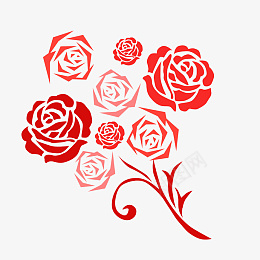 散布红色玫瑰花情人节元素png免抠素材_新图网 https://ixintu.com 520 玫瑰花 植物 花朵