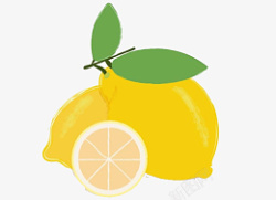水果手绘可爱柠檬素材