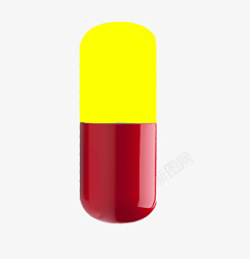 彩色药胶囊红色黄色胶囊彩色胶囊高清图片
