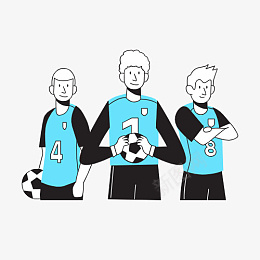 团队运动足球png免抠素材_新图网 https://ixintu.com 团队 运动 足球 人物
