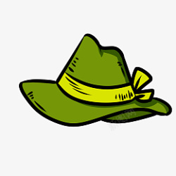 卡通绿帽子绿色的帽子设计矢量图高清图片