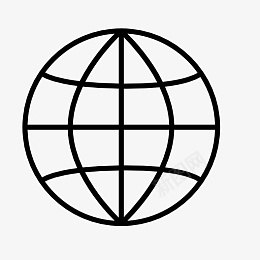 地球简化icon图标