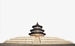 北京天坛插画中国著名建筑物天坛高清图片