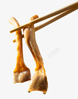 鸭鸭鸭货筷子夹食物鸭鸭肠高清图片
