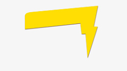 黄色闪电带标题框高清图片