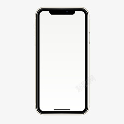 苹果产品模型苹果手机iPhone11白色正面高清图片