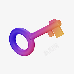 钥匙彩色钥匙一把钥匙png免抠素材_新图网 https://ixintu.com 钥匙 彩色钥匙 模型 一把钥匙